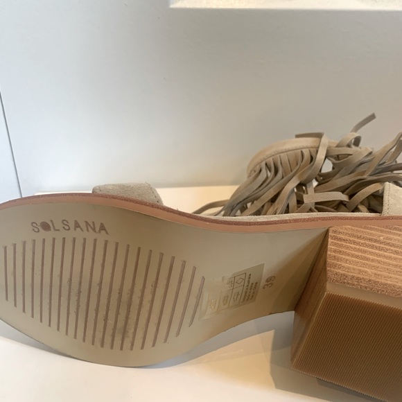 SOL SANA TOBI FRINGE HEEL - BEIGE size 39 - Picture 3 of 5
